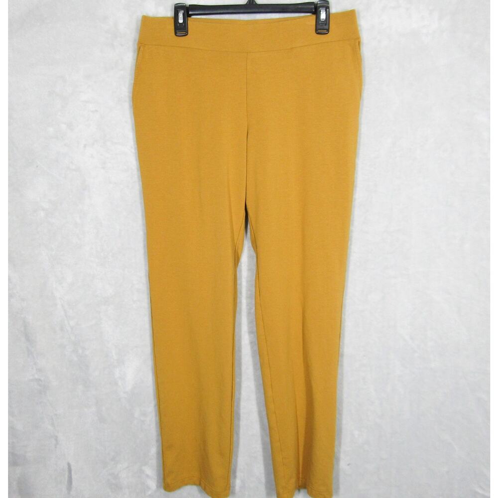 J. Jill Mustard yellow Affinity slim Leg French terry Pants